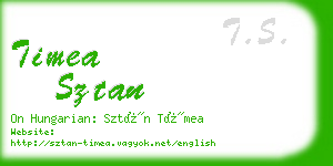 timea sztan business card